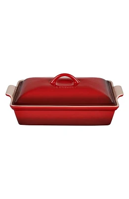 Le Creuset 4-Quart Rectangular Stoneware Casserole with Lid in Cerise at Nordstrom