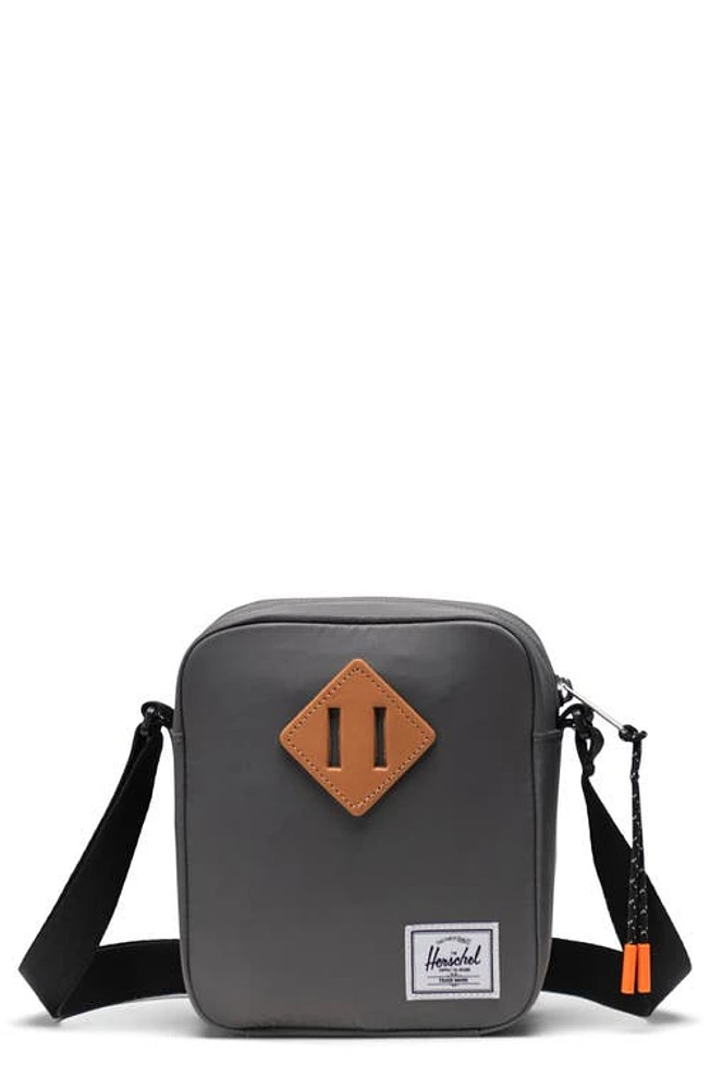 Herschel Supply Co. Heritage Recycled Nylon Crossbody Bag in Gargoyle/Black at Nordstrom