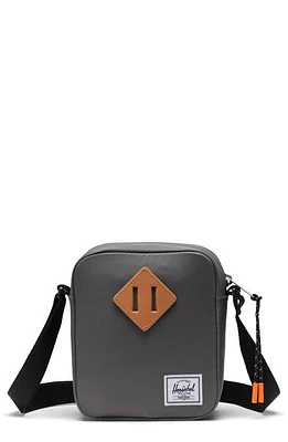 Herschel Supply Co. Heritage Recycled Nylon Crossbody Bag in Gargoyle/Black at Nordstrom