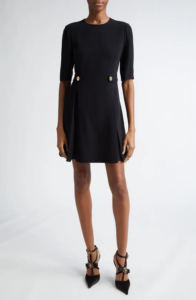 Versace Medusa Tabs A-Line Knit Dress Black at Nordstrom, Us