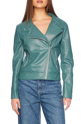 Susana Monaco Faux Leather Moto Jacket Rosemary at Nordstrom,