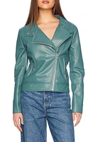 Susana Monaco Faux Leather Moto Jacket Rosemary at Nordstrom,