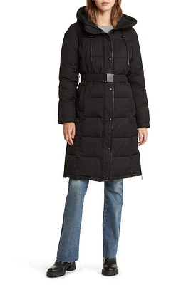 Sam Edelman Belted Hooded Puffer Coat at Nordstrom,