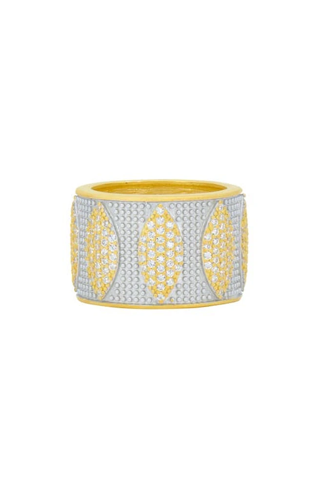 FREIDA ROTHMAN Armor of Hope Brooklyn Bloom Rhinestone Bracelet Gold And Silver at Nordstrom,