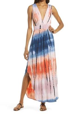 Fraiche by J Tie Dye V-Neck Jersey Dress at Nordstrom,