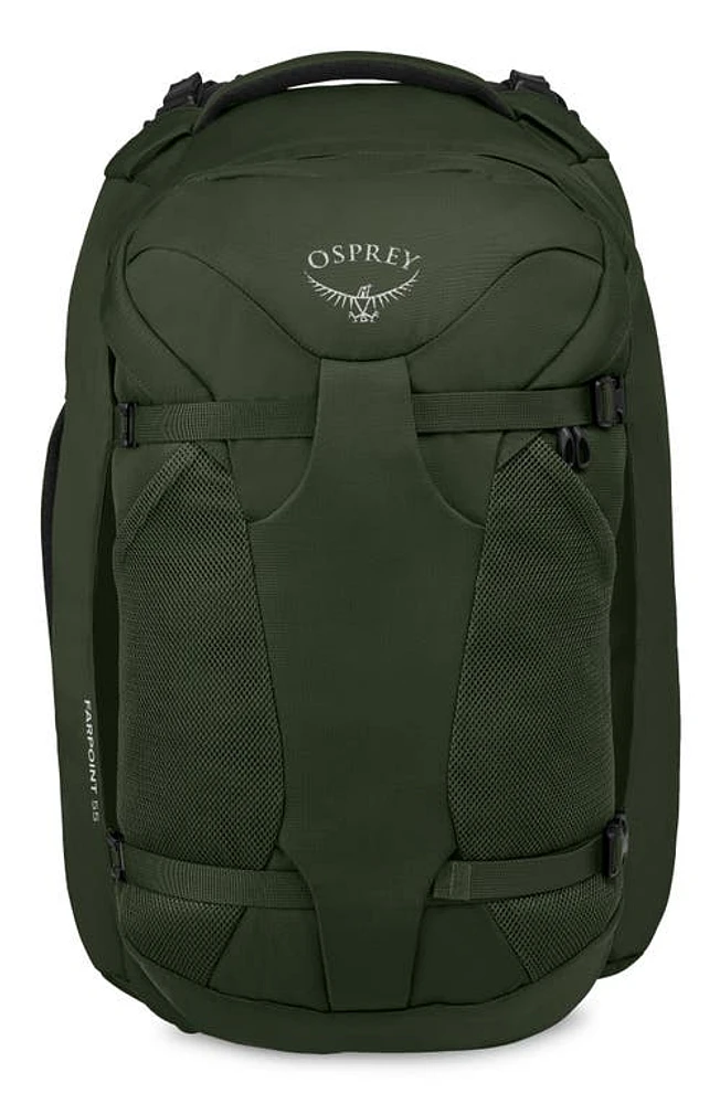 Osprey Farpoint 55-Liter Travel Backpack in Gopher Green at Nordstrom