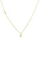 Panacea Initial Pendant Necklace in Gold R at Nordstrom