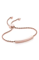 Monica Vinader Engravable Linear Friendship Chain Bracelet in Rose Gold at Nordstrom