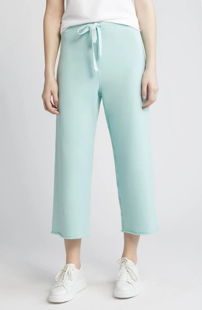 Frank & Eileen Catherine Raw Edge Wide Leg Sweatpants Seafoam at Nordstrom,