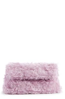 Dries Van Noten Fluffy Faux Fur Folded Clutch in Lilac 403 at Nordstrom