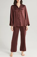 Papinelle Audrey Silk Pajamas Dark Chocolate at Nordstrom,