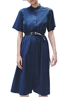 rag & bone Ronan Cotton Midi Shirtdress in Navy at Nordstrom, Size X-Small