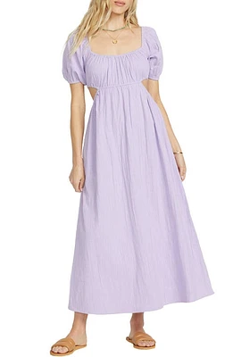 'Billabong Summer Side Collection On the Coast Cutout Cotton Maxi Dress Lilac Breeze at Nordstrom,