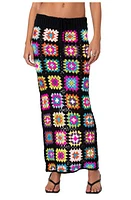 EDIKTED Patchwork Crochet Maxi Skirt Mix at Nordstrom,