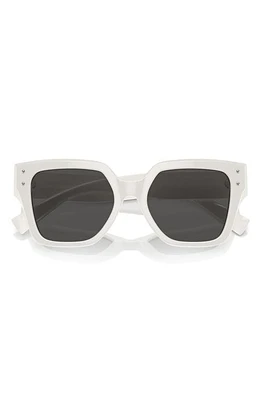 Dolce & Gabbana 52mm Square Sunglasses in White at Nordstrom