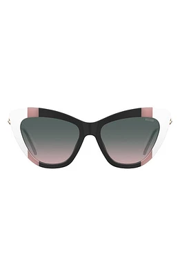 Moschino 54mm Gradient Cat Eye Sunglasses in Black/pink/white at Nordstrom