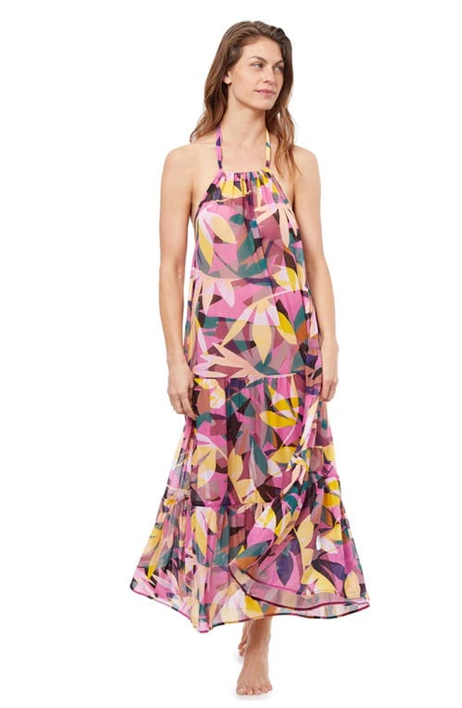 Profile By Gottex Gioa Cover-up Dress Multi Pink at Nordstrom,