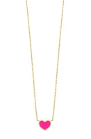 Bony Levy Kids' 14K Gold Enamel Heart Pendant Necklace in 14K Yellow Gold at Nordstrom, Size 15