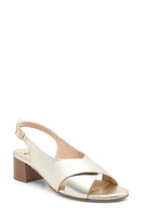 ara Petunia Slingback Sandal Platinum Metallic Calf at Nordstrom,