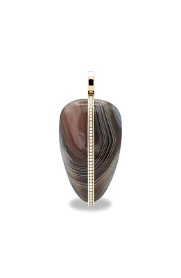 BY PARIAH XL Diamond Pebble Pendant in Brown/White at Nordstrom