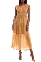 Socialite Crinkle Woven Midi Dress Taos Taupe at Nordstrom,