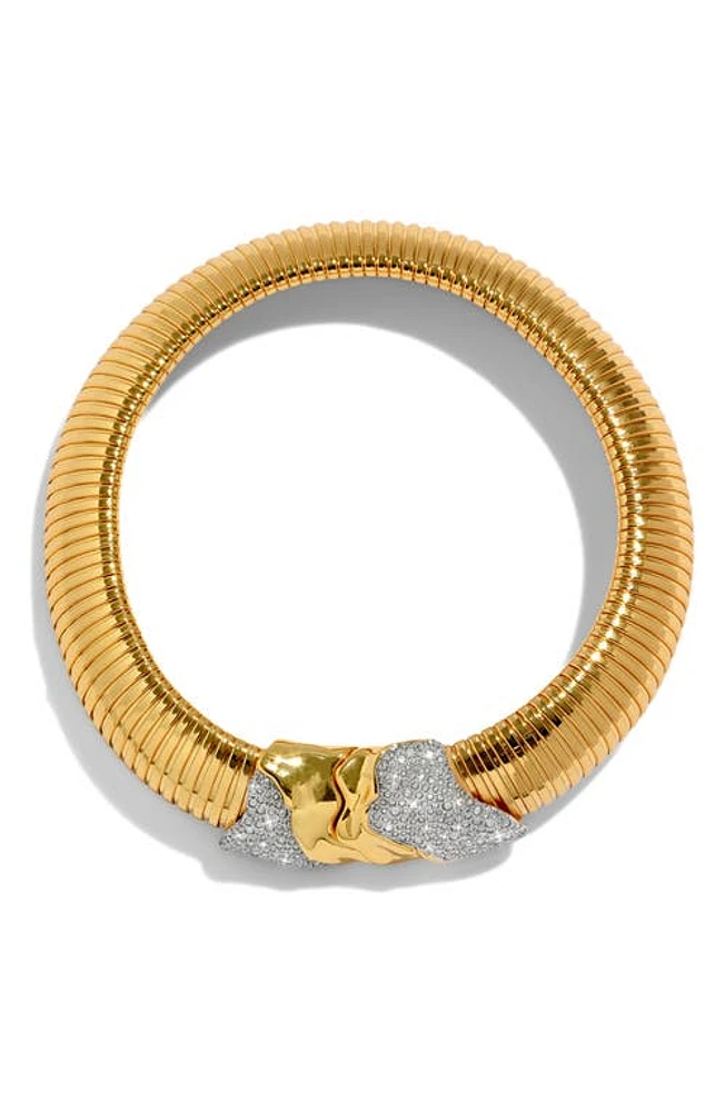 Alexis Bittar Solanales Skinny Crystal Pavé Tubogas Collar Necklace in Crystals/Gold at Nordstrom