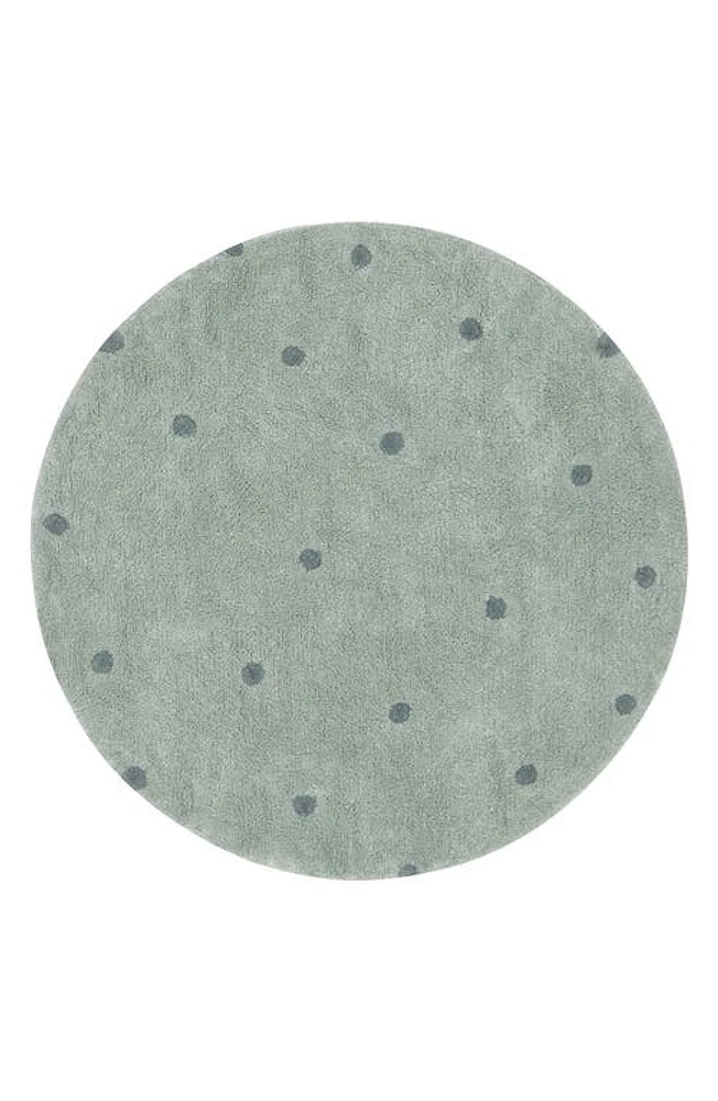 Lorena Canals Kids' Wasahable Round Dot Play Rug in Blue Sage Vintage Blue at Nordstrom