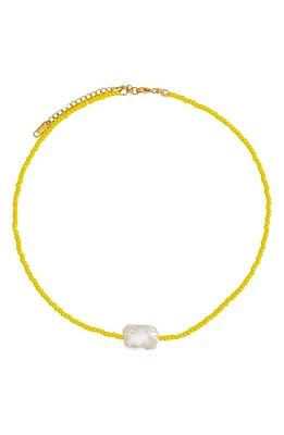 Petit Moments Newton Beaded Necklace in Yellow at Nordstrom