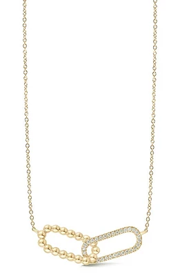 Dana Rebecca Designs Poppy Rae Interlocking Pendant Necklace in Yellow Gold/Diamond at Nordstrom, Size 18