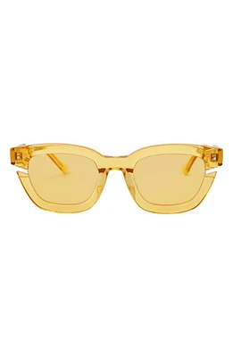 Grey Ant Bowtie Cutout 50mm Square Sunglasses in Yellow/Yellow at Nordstrom