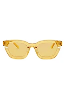 Grey Ant Bowtie Cutout 50mm Square Sunglasses in Yellow/Yellow at Nordstrom