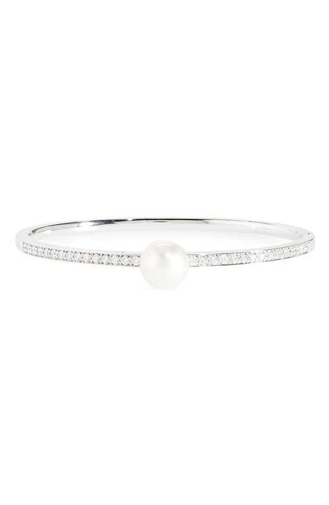 Mikimoto Diamond & Pearl Bracelet in White Gold at Nordstrom, Size Medium