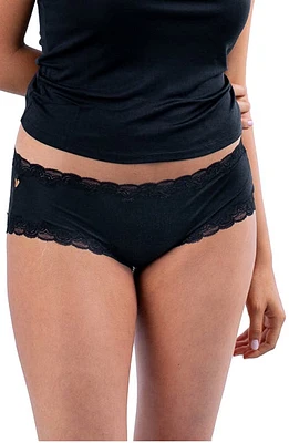 Uwila Warrior Soft Silk Lace Trim Briefs Tap Shoe Black at Nordstrom,