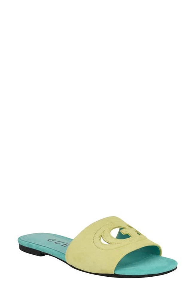 GUESS Tashia Slide Sandal Light Green at Nordstrom,