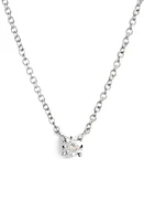 Bony Levy Petite Liora Diamond Solitaire Pendant Necklace in White Gold at Nordstrom, Size 18 In