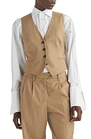 rag & bone Priya Stripe Vest Camelstrp at Nordstrom,