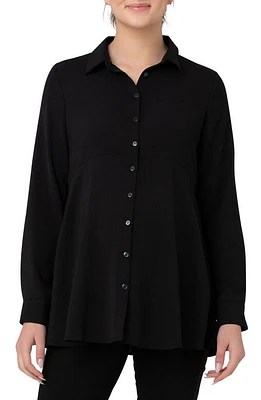 Ripe Maternity Tina Maternity/Nursing Peplum Shirt Black at Nordstrom,