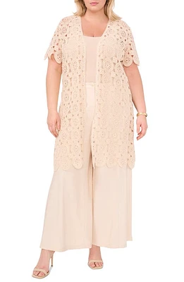 Vince Camuto Crochet Cotton Duster Natural at Nordstrom