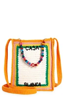 Casablanca Pebble Handle Crochet Tote in Orange/Gradient at Nordstrom