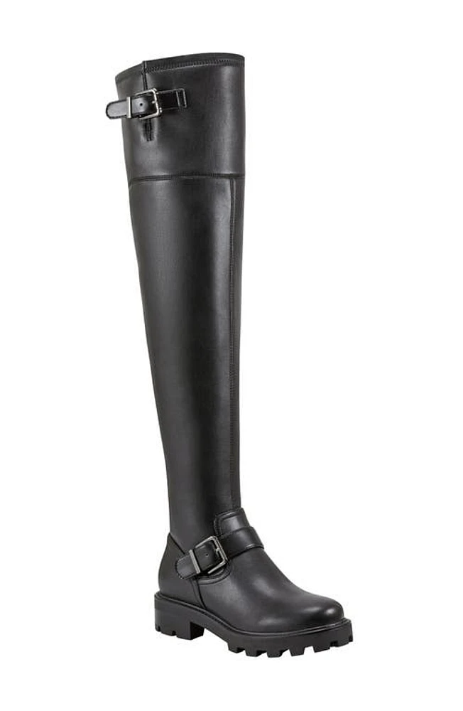 Marc Fisher LTD Ganven Lug Sole Over the Knee Boot Black 002 at Nordstrom,