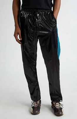 Adidas x Song For the Mute x Song for the Mute Shiny Track Pants in Black/Active Teal at Nordstrom, Size Large