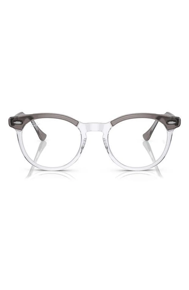 Ray-Ban 51mm Square Optical Glasses in Dark Grey at Nordstrom