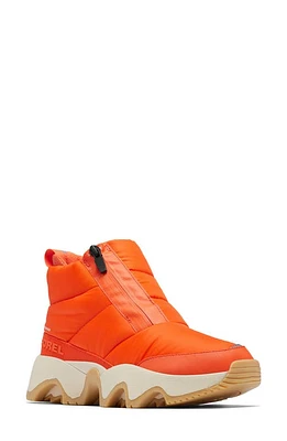 SOREL Kinetic Impact Waterproof Zip Bootie in Optimized Orange/Bleached at Nordstrom, Size 9