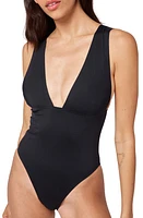 LSPACE Katniss One-Piece Swimsuit in Black at Nordstrom, Size Large