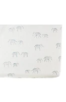 Pehr Follow Me Organic Cotton Crib Sheet in Elephant/Grey at Nordstrom