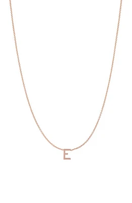 BYCHARI Initial Pendant Necklace in 14K Rose Gold-E at Nordstrom