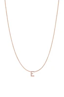 BYCHARI Initial Pendant Necklace in 14K Rose Gold-E at Nordstrom