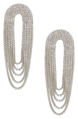 Ettika Crystal Chandelier Earrings in Silver at Nordstrom