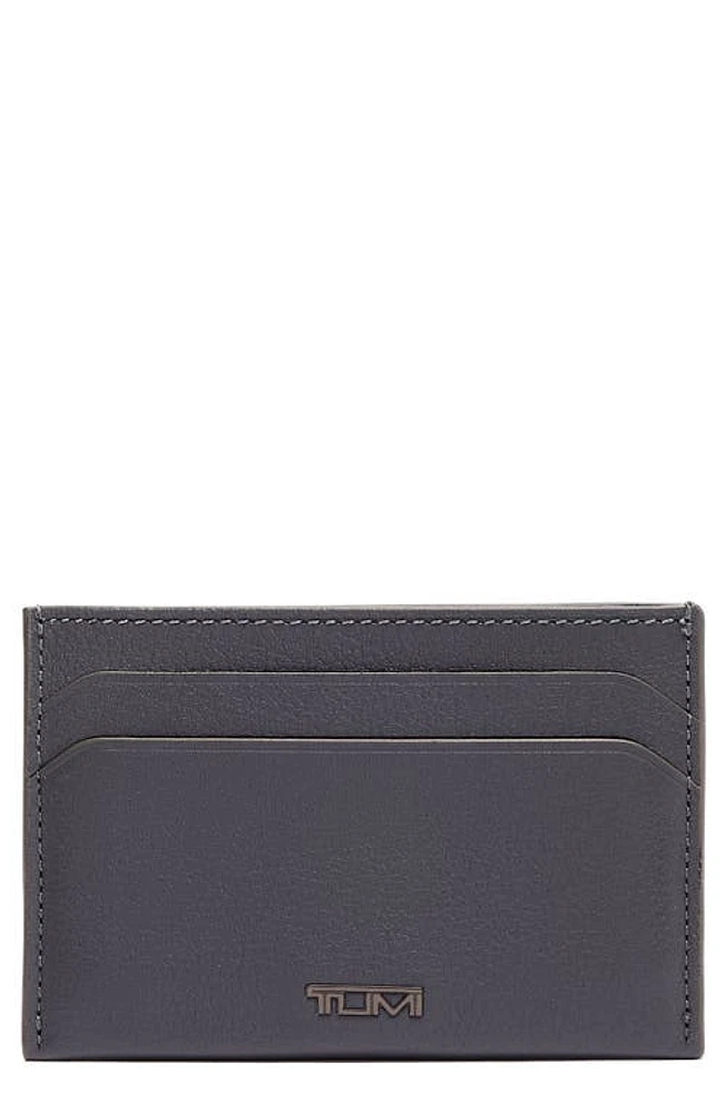 Tumi Nassau Slim Leather Card Case in Grey Texture at Nordstrom