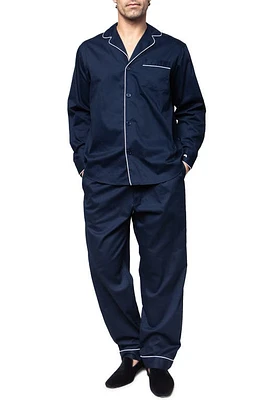 Petite Plume Cotton Pajamas Navy at Nordstrom,